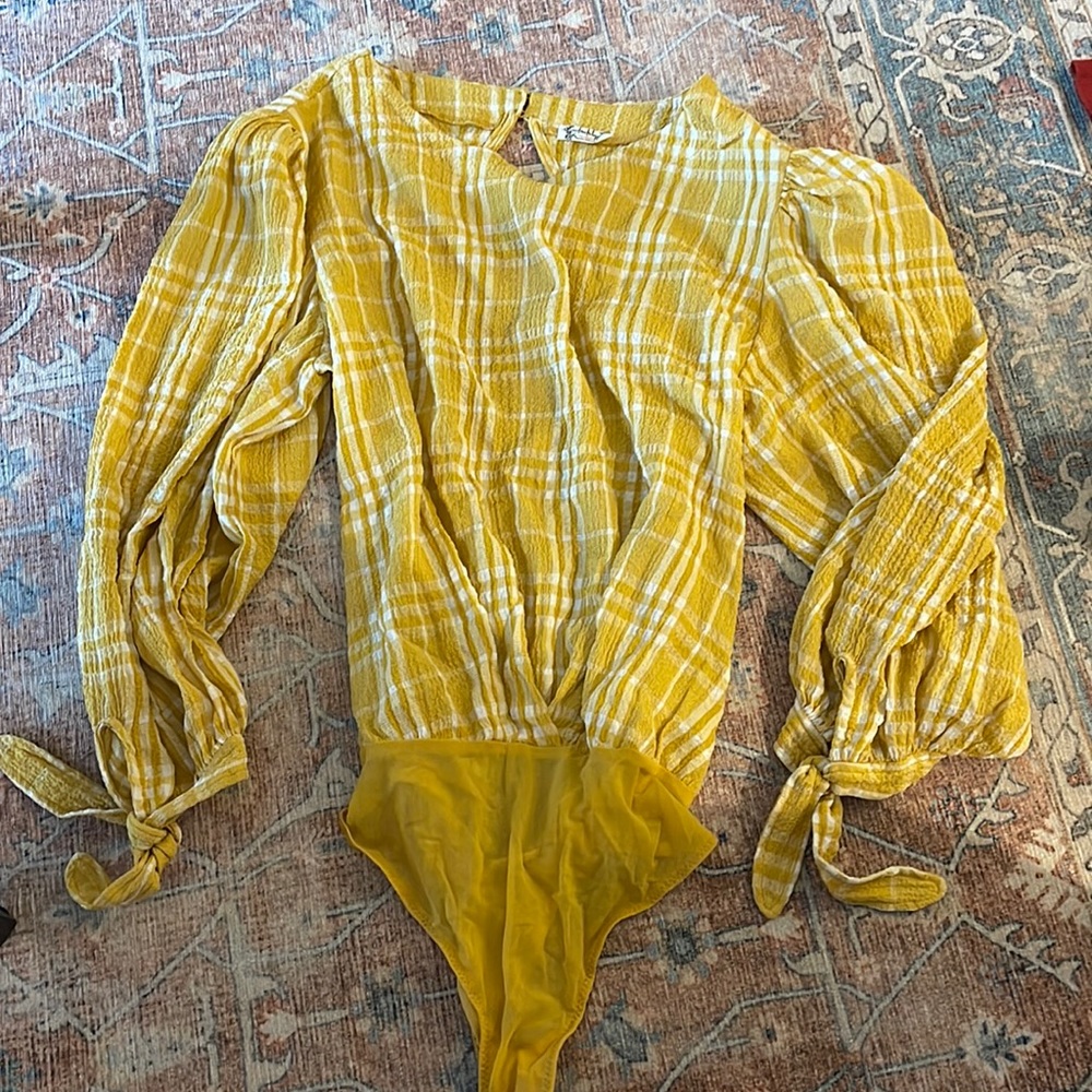 Free people open back bodysuit